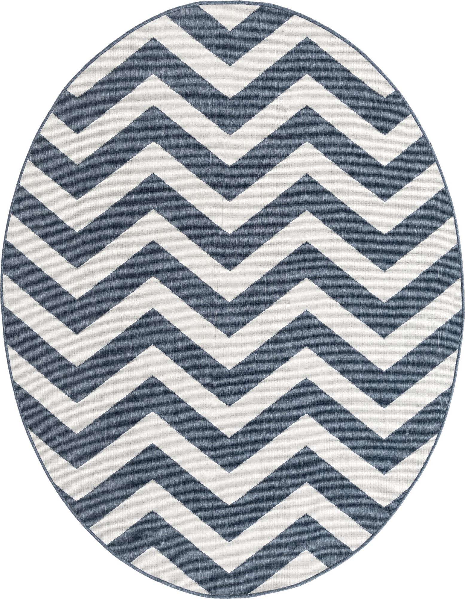 7' x 7' Easy-Clean Coastal Indoor / Outdoor Round Rug