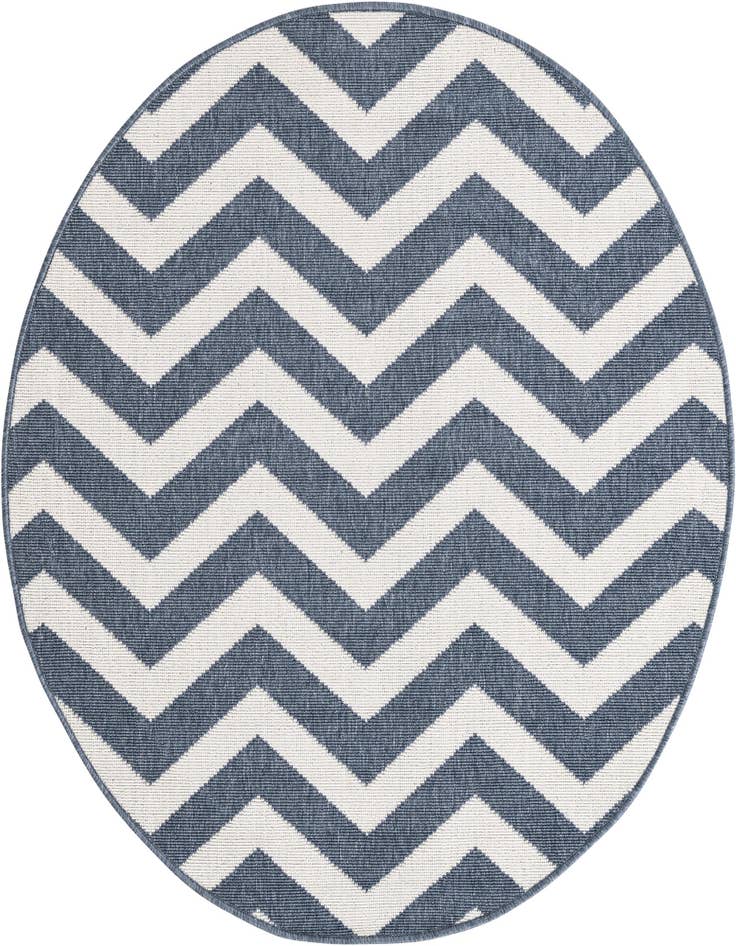 Detail image of 4' x 4' Easy-Clean Coastal Indoor / Outdoor Round Rug