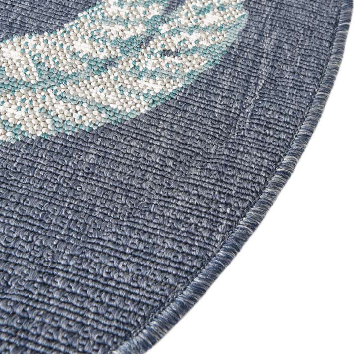 7' x 7' Easy-Clean Coastal Indoor / Outdoor Round Rug
