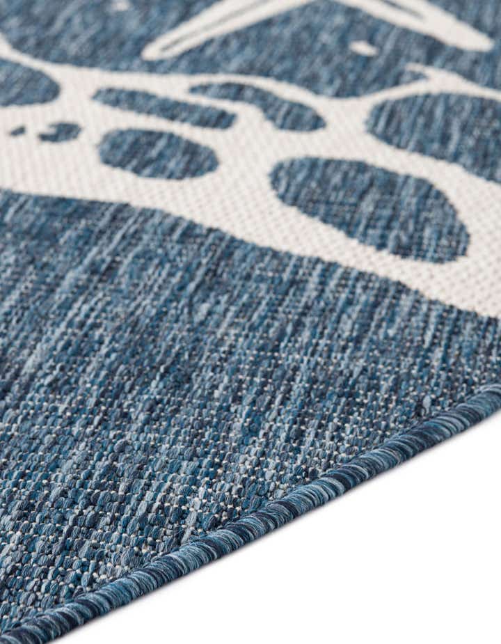 6' x 6' Easy-Clean Coastal Indoor / Outdoor Round Rug