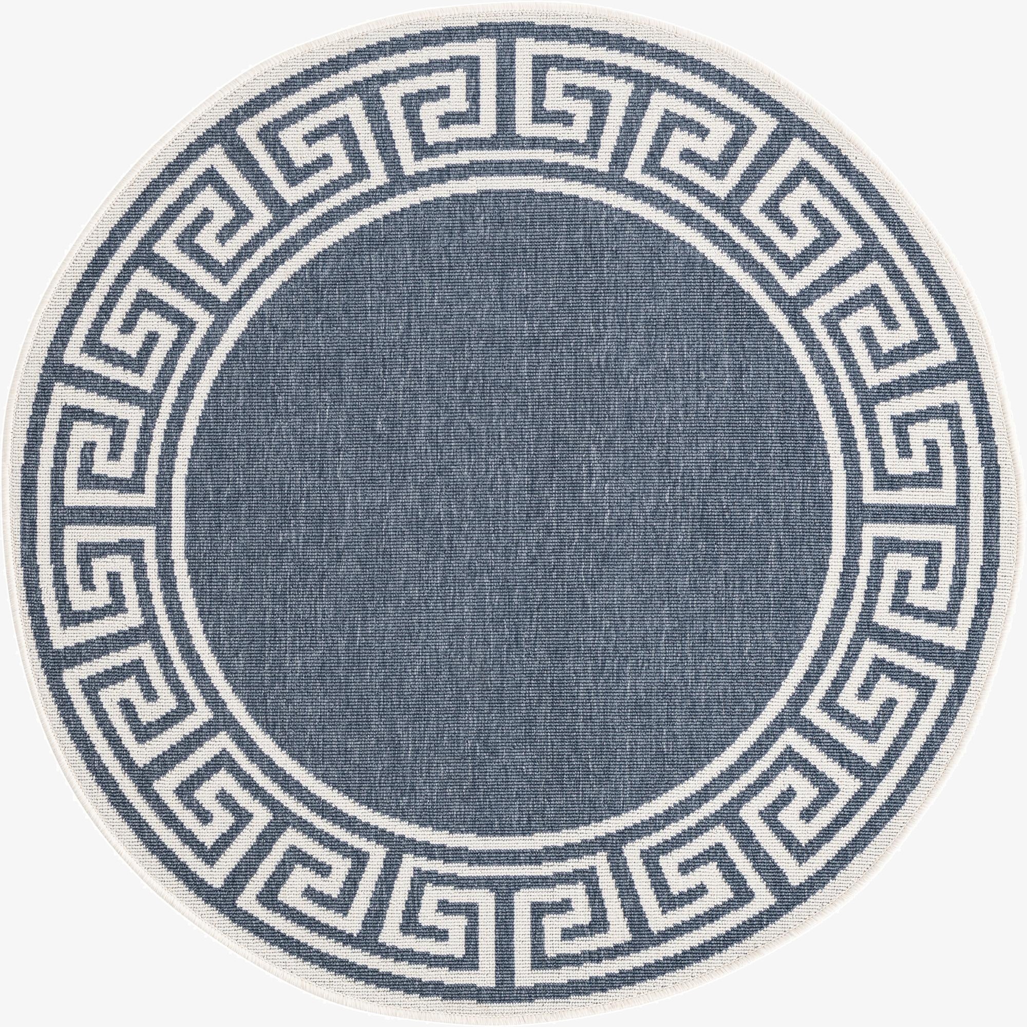 Primary image  4' x 4'  Washable Coastal Indoor / Outdoor Round Rug