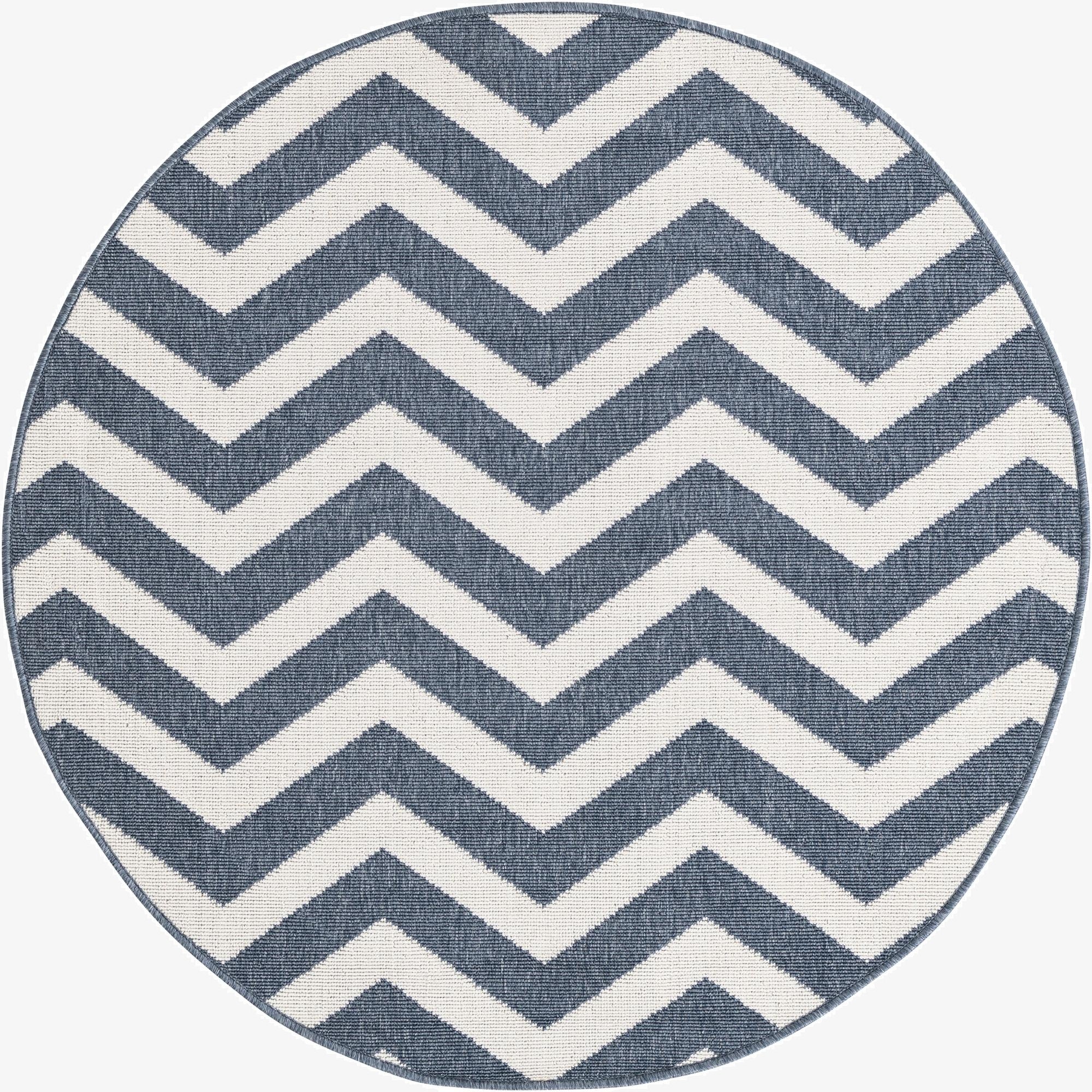 4' x 4'  Washable Coastal Indoor / Outdoor Round Rug