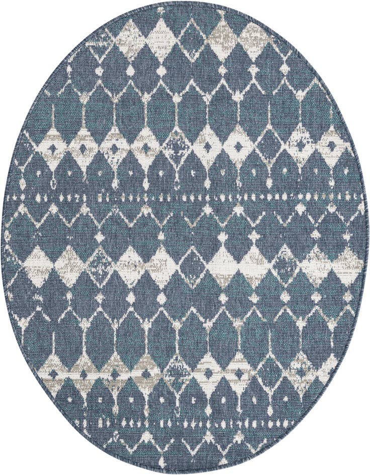 Detail image of 4' x 4' Easy-Clean Lattice Indoor / Outdoor Round Rug