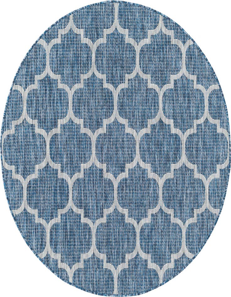 Detail image of 5' 3 x 5' 3 Easy-Clean Lattice Indoor / Outdoor Round Rug