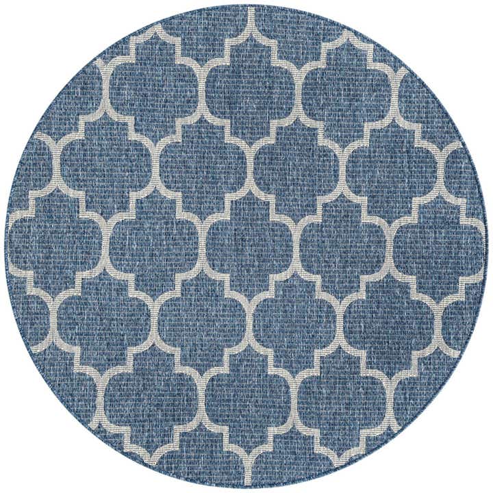 160cm x 160cm Easy-Clean Lattice Indoor / Outdoor Round Rug