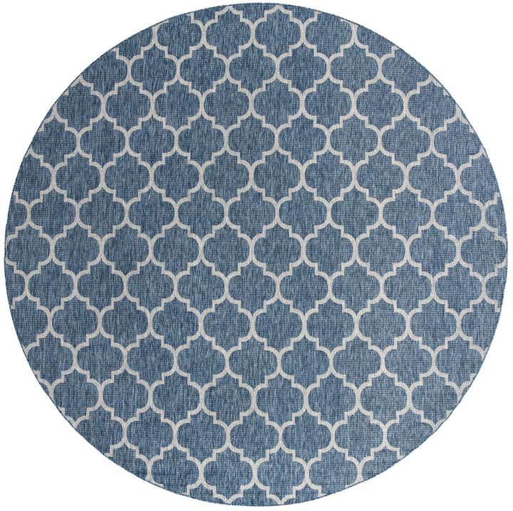 400cm x 400cm Easy-Clean Lattice Indoor / Outdoor Round Rug