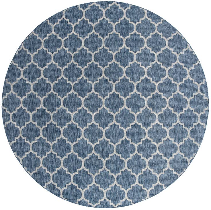 Detail image of 400cm x 400cm Easy-Clean Lattice Indoor / Outdoor Round Rug