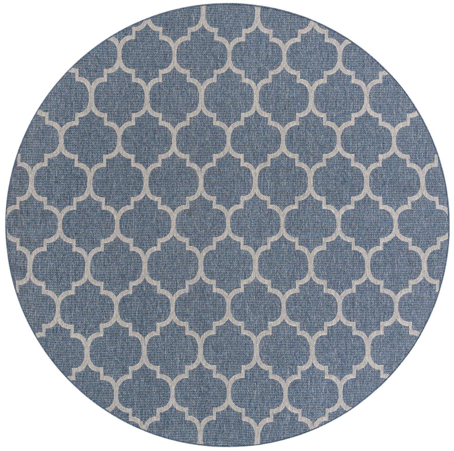 10' x 10' Easy-Clean Lattice Indoor / Outdoor Round Rug