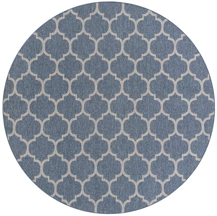 10' x 10' Easy-Clean Lattice Indoor / Outdoor Round Rug