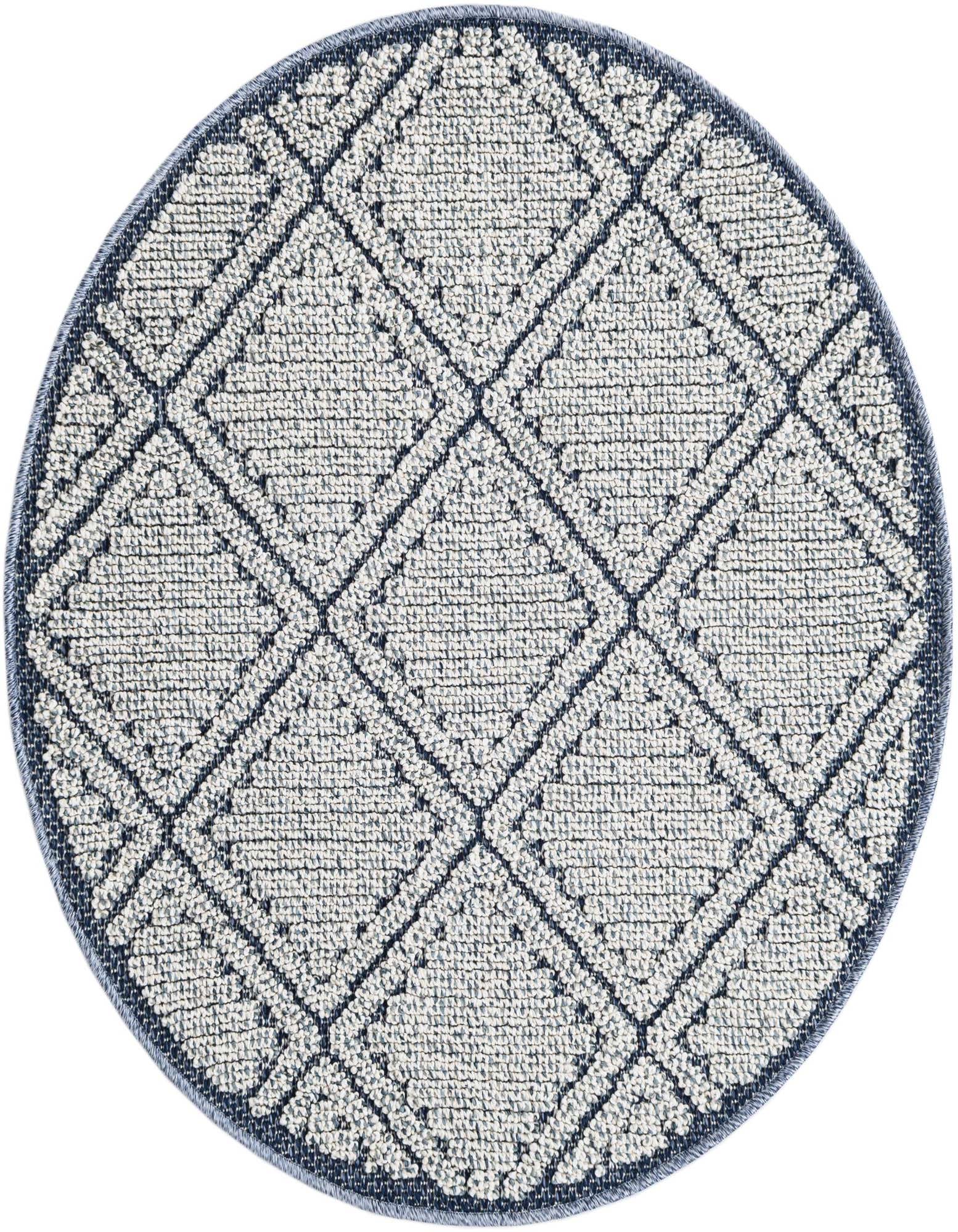3' 1 x 3' 1 Easy-Clean Lattice Indoor / Outdoor Round Rug