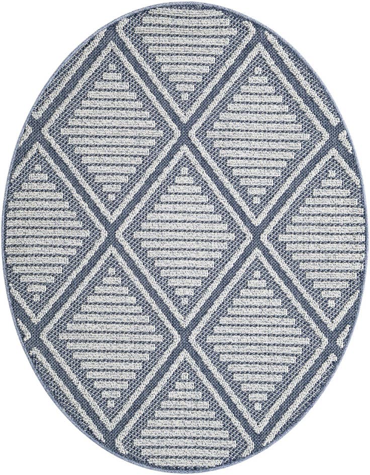 Detail image of 5' 3 x 5' 3 Easy-Clean Lattice Indoor / Outdoor Round Rug
