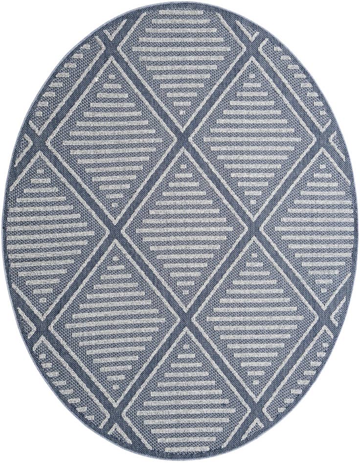 Detail image of 7' 10 x 7' 10 Easy-Clean Lattice Indoor / Outdoor Round Rug