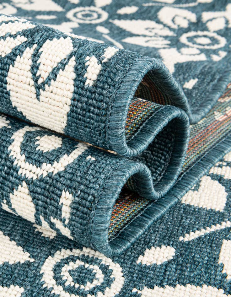 Detail image of 95cm x 95cm  Washable Lattice Indoor / Outdoor Round Rug