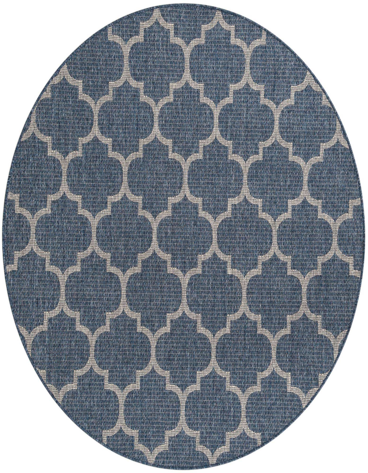 6' x 6' Easy-Clean Lattice Indoor / Outdoor Round Rug