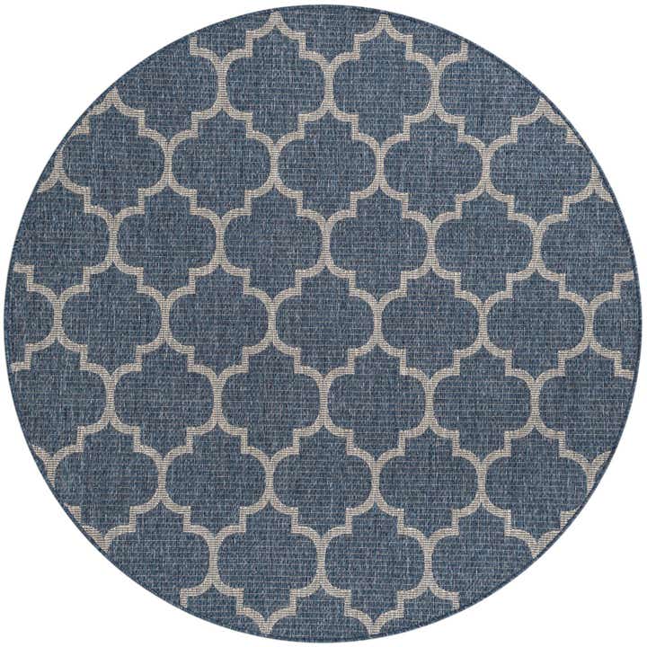 6' x 6' Easy-Clean Lattice Indoor / Outdoor Round Rug