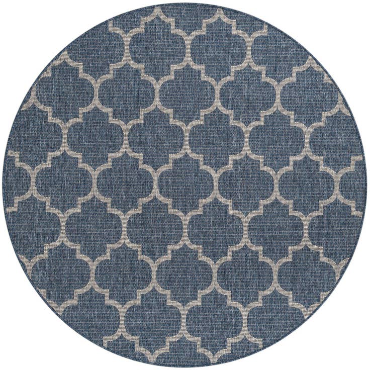 Detail image of 6' x 6' Easy-Clean Lattice Indoor / Outdoor Round Rug