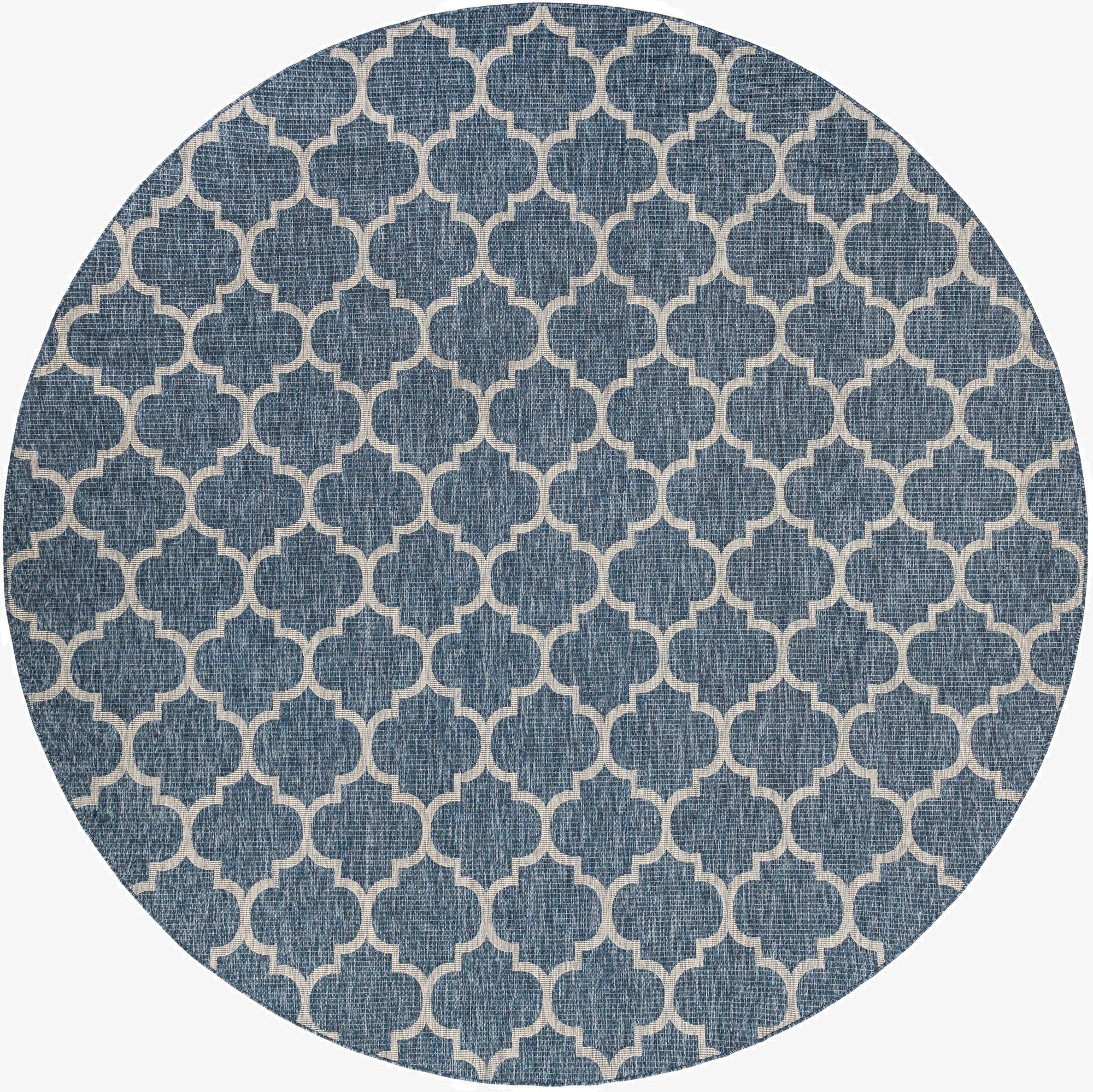 12' x 12' Washable Lattice Indoor / Outdoor Round Rug