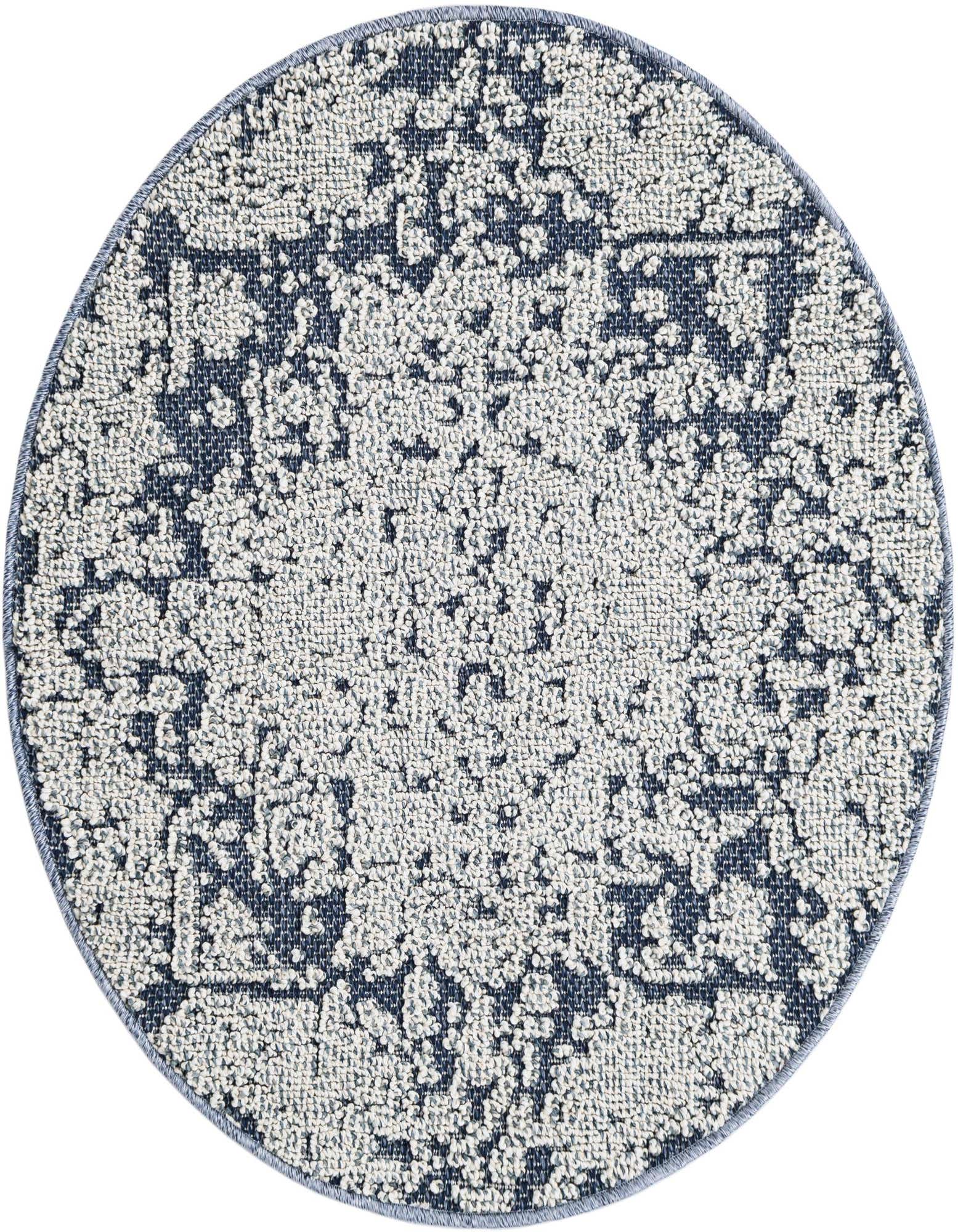 3' 1 x 3' 1 Easy-Clean Traditional Indoor / Outdoor Round Rug
