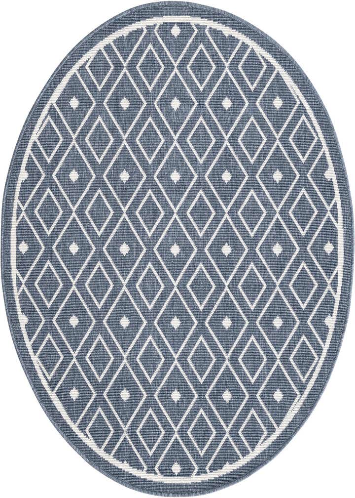 4' x 4' Easy-Clean Trellis Indoor / Outdoor Round Rug