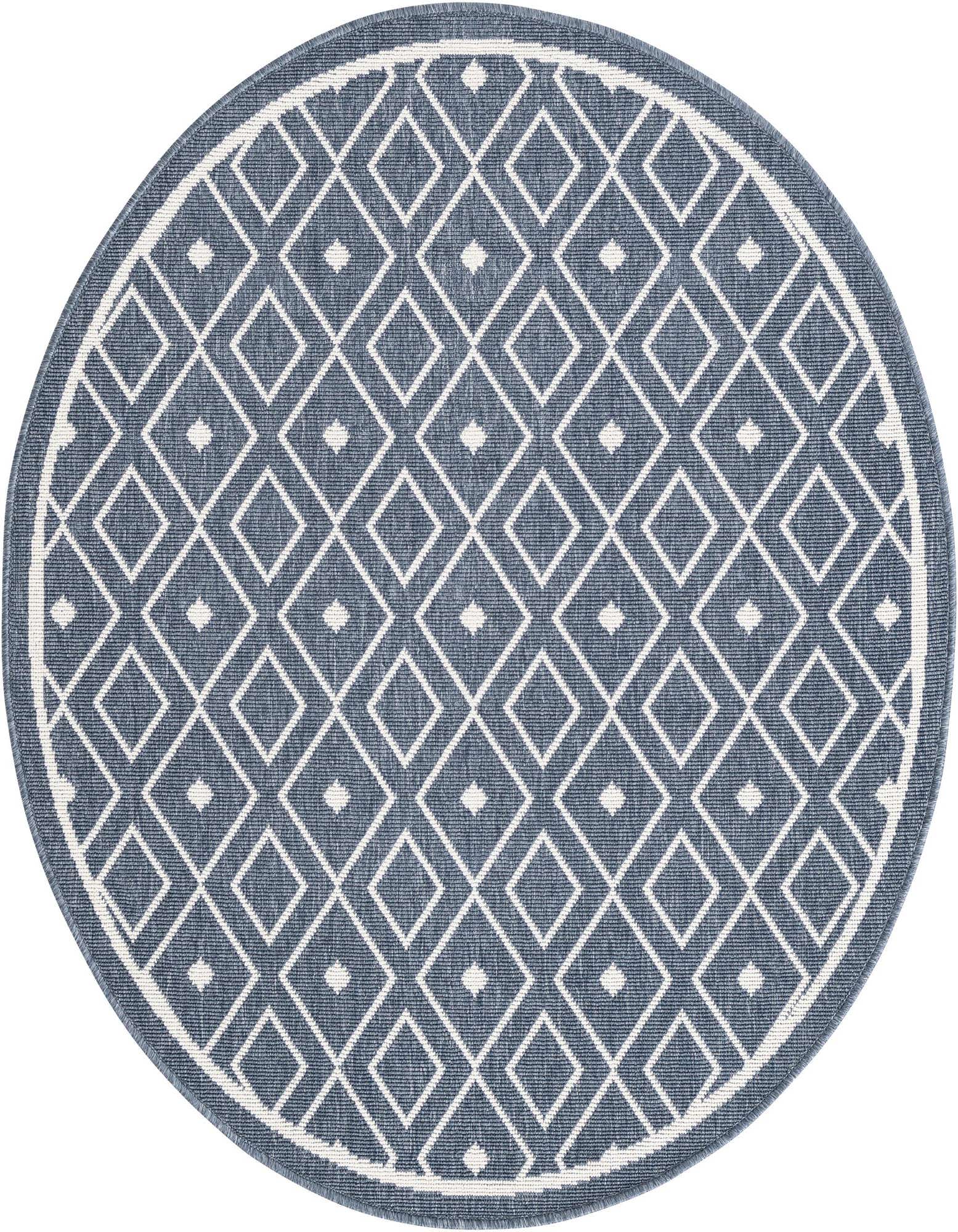 4' x 4' Easy-Clean Trellis Indoor / Outdoor Round Rug