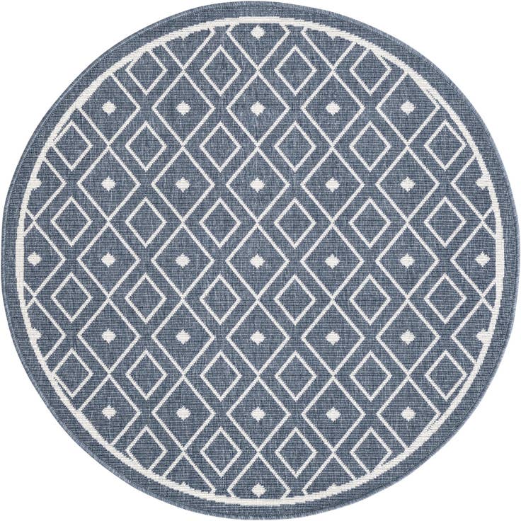 Detail image of 4' x 4' Easy-Clean Trellis Indoor / Outdoor Round Rug