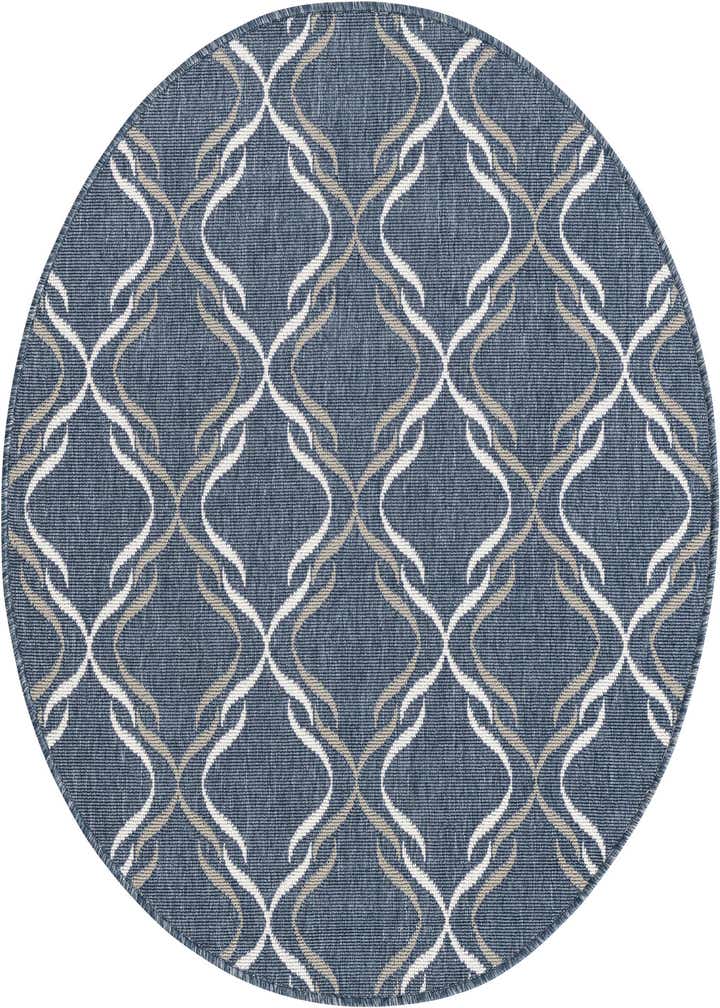 4' x 4' Easy-Clean Trellis Indoor / Outdoor Round Rug