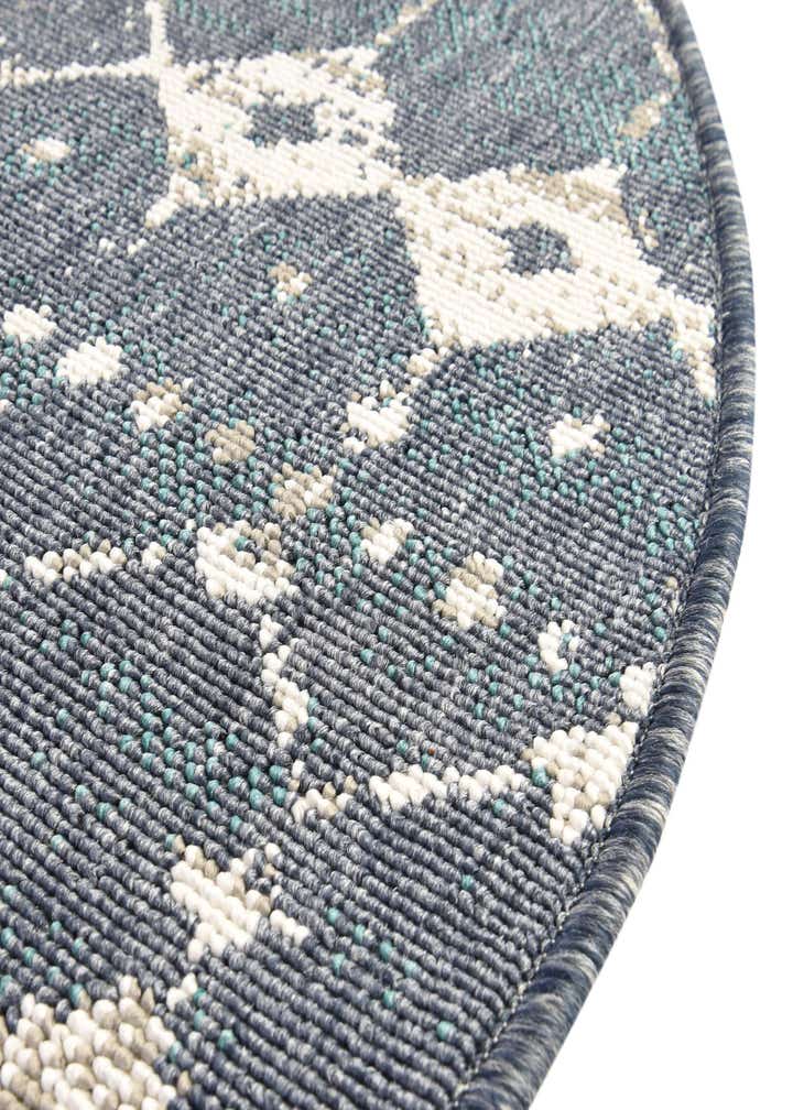 7' x 7' Easy-Clean Trellis Indoor / Outdoor Round Rug