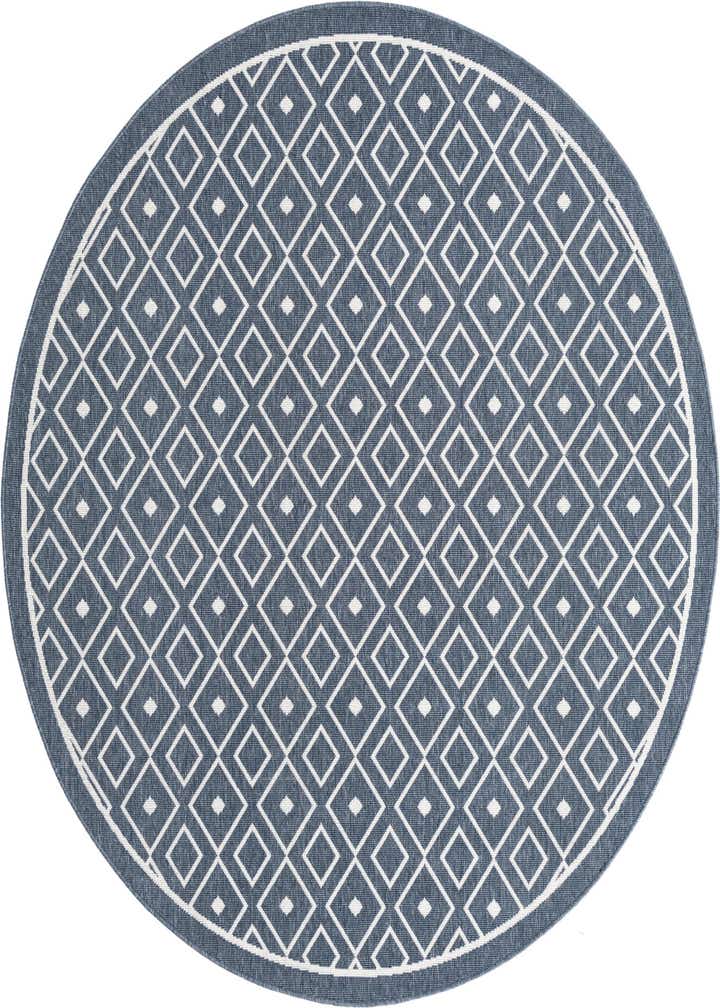 7' x 7' Easy-Clean Trellis Indoor / Outdoor Round Rug