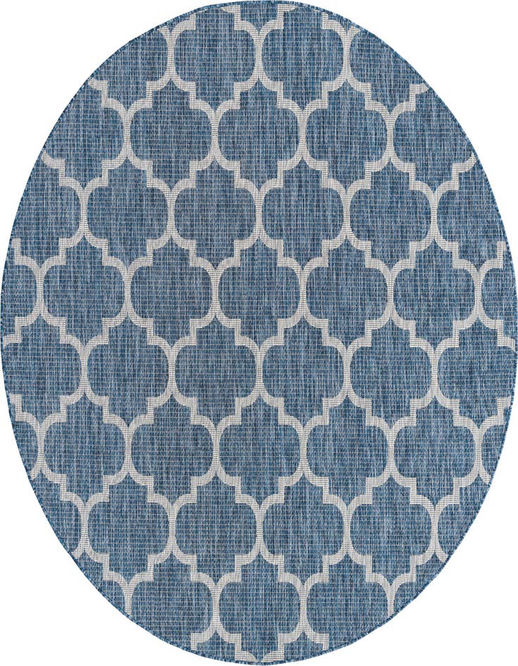 Detail image of 7' 10 x 7' 10 Easy-Clean Trellis Indoor / Outdoor Round Rug