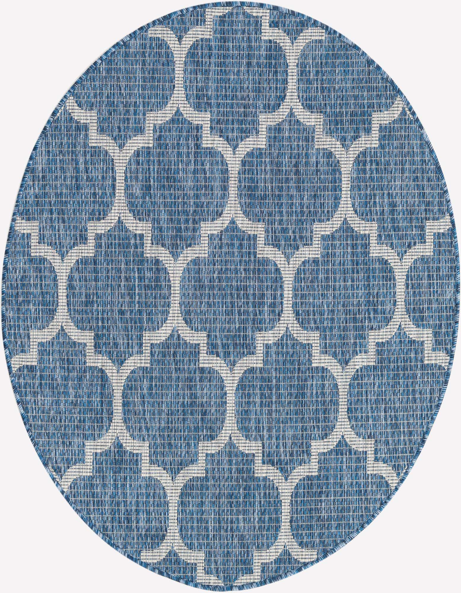4' x 4' Easy-Clean Trellis Indoor / Outdoor Round Rug