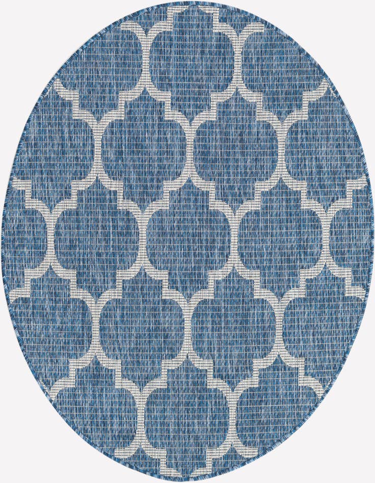 Detail image of 4' x 4' Easy-Clean Trellis Indoor / Outdoor Round Rug