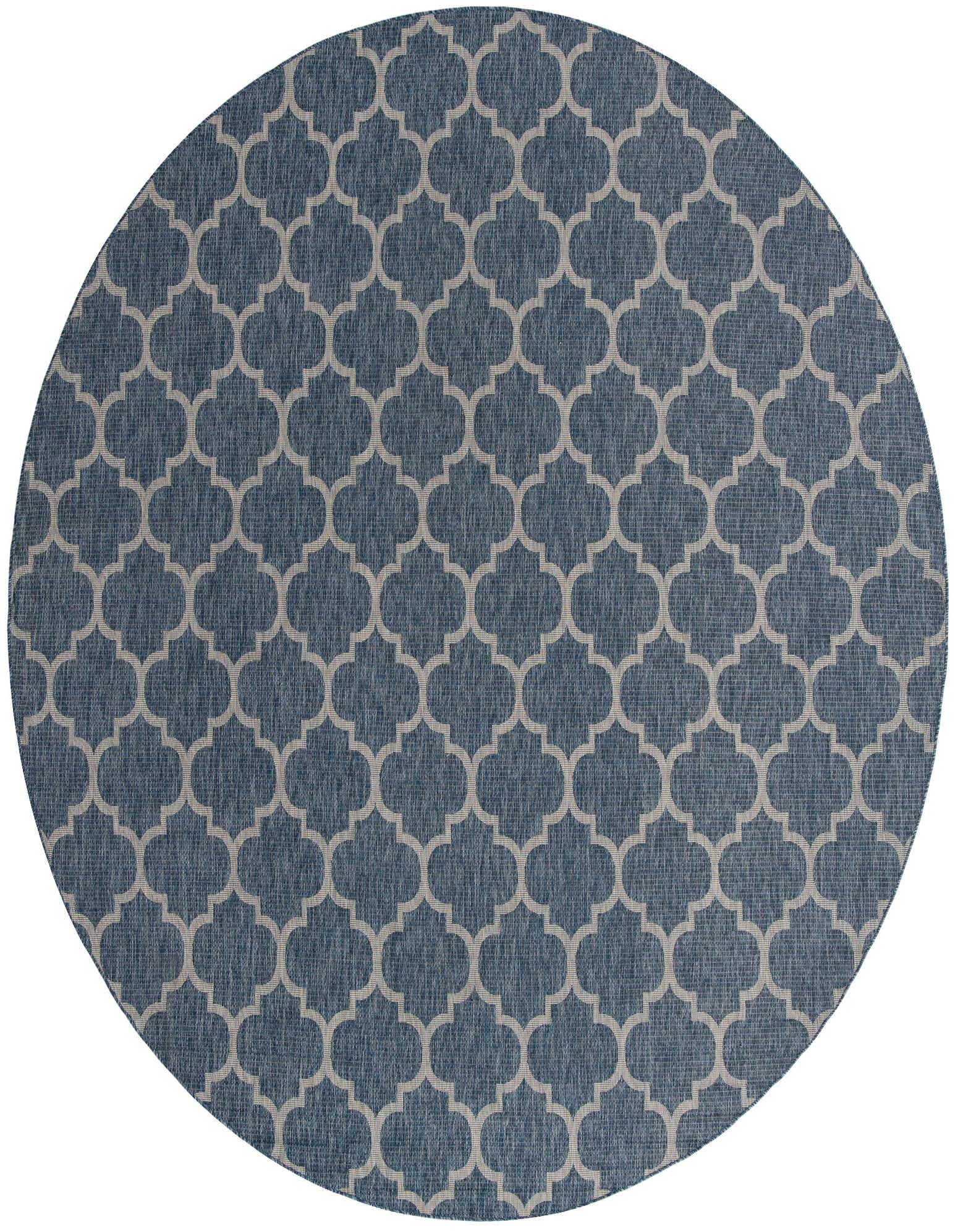 13' x 13' Easy-Clean Trellis Indoor / Outdoor Round Rug