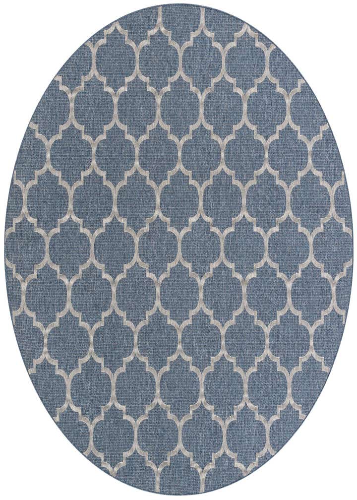 10' x 10' Easy-Clean Trellis Indoor / Outdoor Round Rug