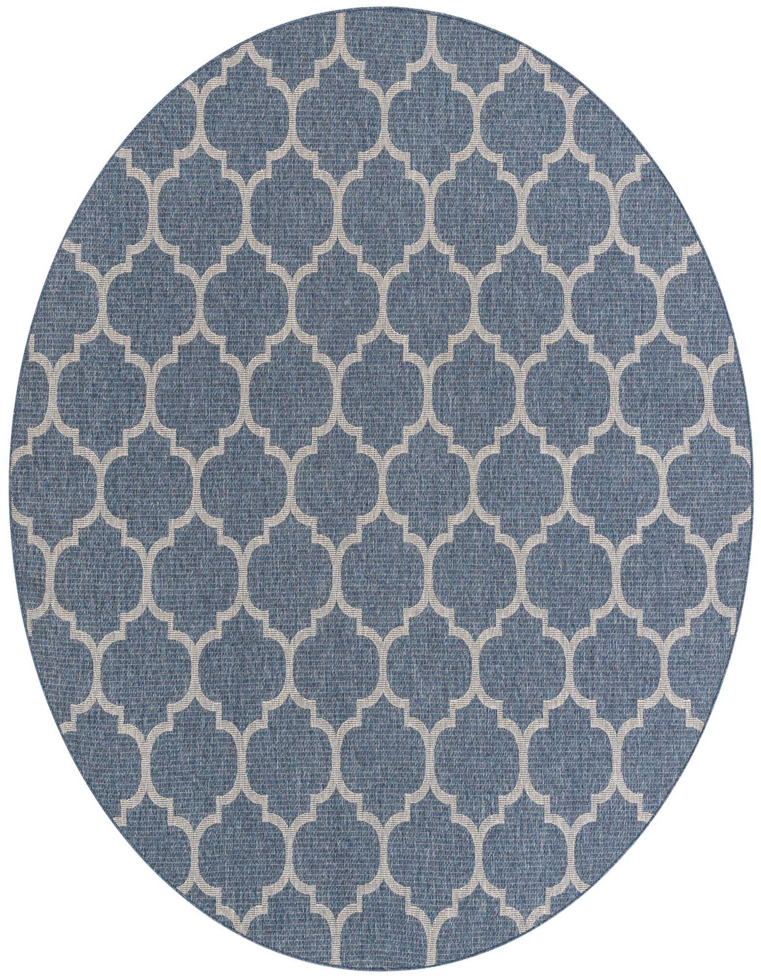 10' x 10' Easy-Clean Trellis Indoor / Outdoor Round Rug