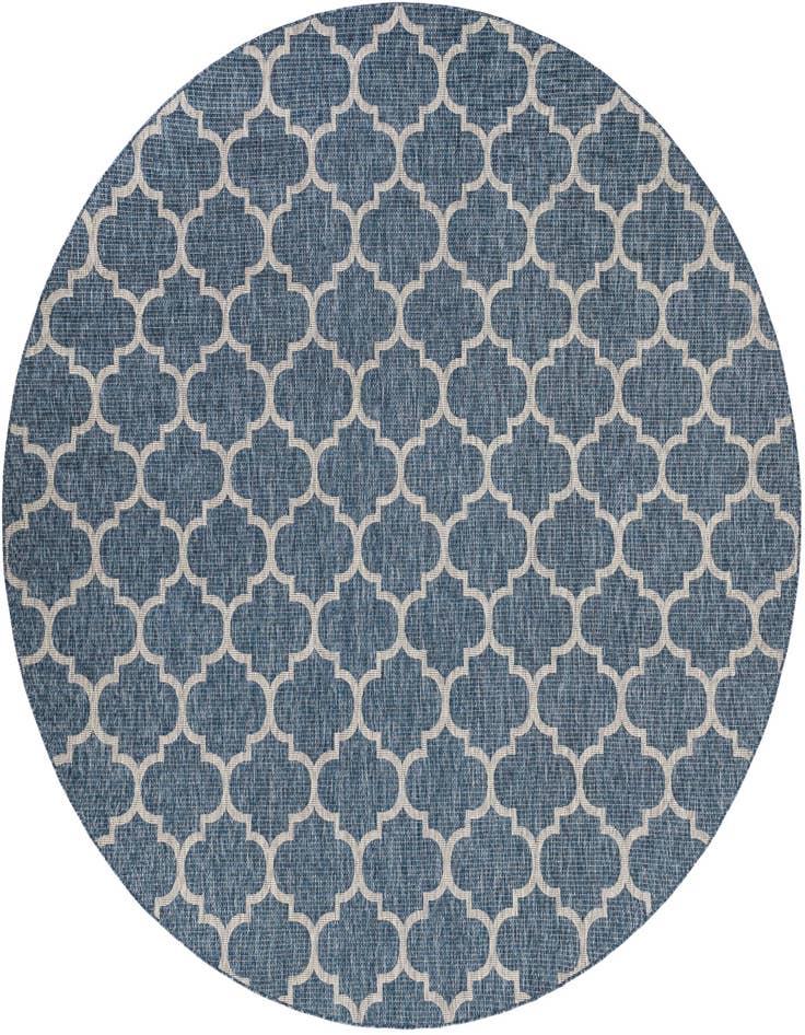 Detail image of 12' x 12' Easy-Clean Trellis Indoor / Outdoor Round Rug