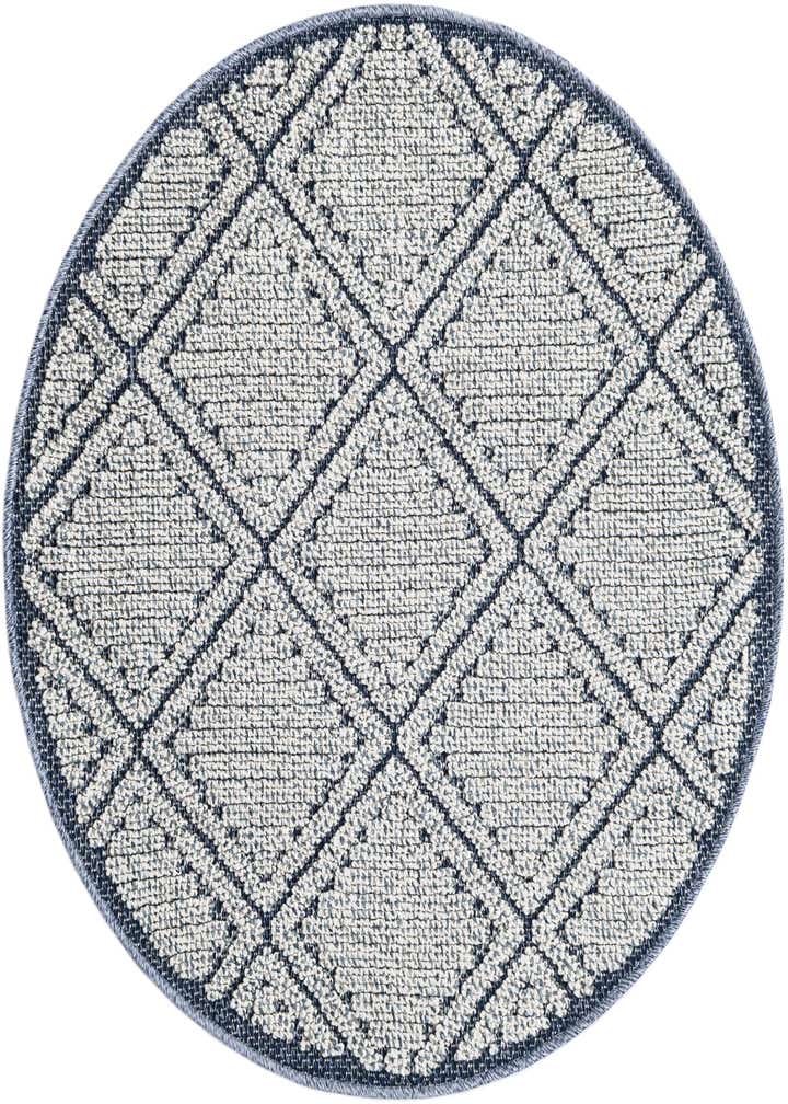 3' 1 x 3' 1 Easy-Clean Trellis Indoor / Outdoor Round Rug