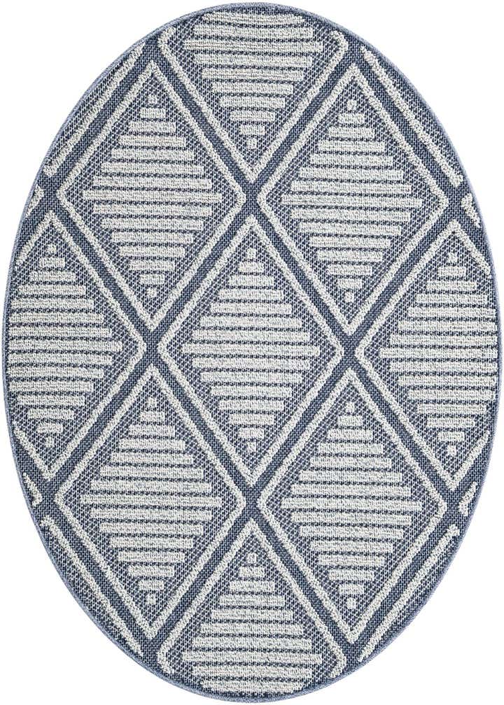 5' 3 x 5' 3 Easy-Clean Trellis Indoor / Outdoor Round Rug