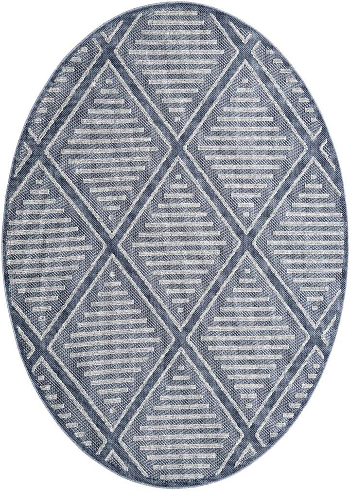 7' 10 x 7' 10 Easy-Clean Trellis Indoor / Outdoor Round Rug