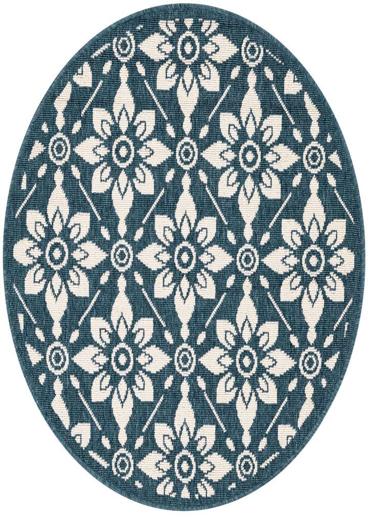 3' x 3' Easy-Clean Trellis Indoor / Outdoor Round Rug