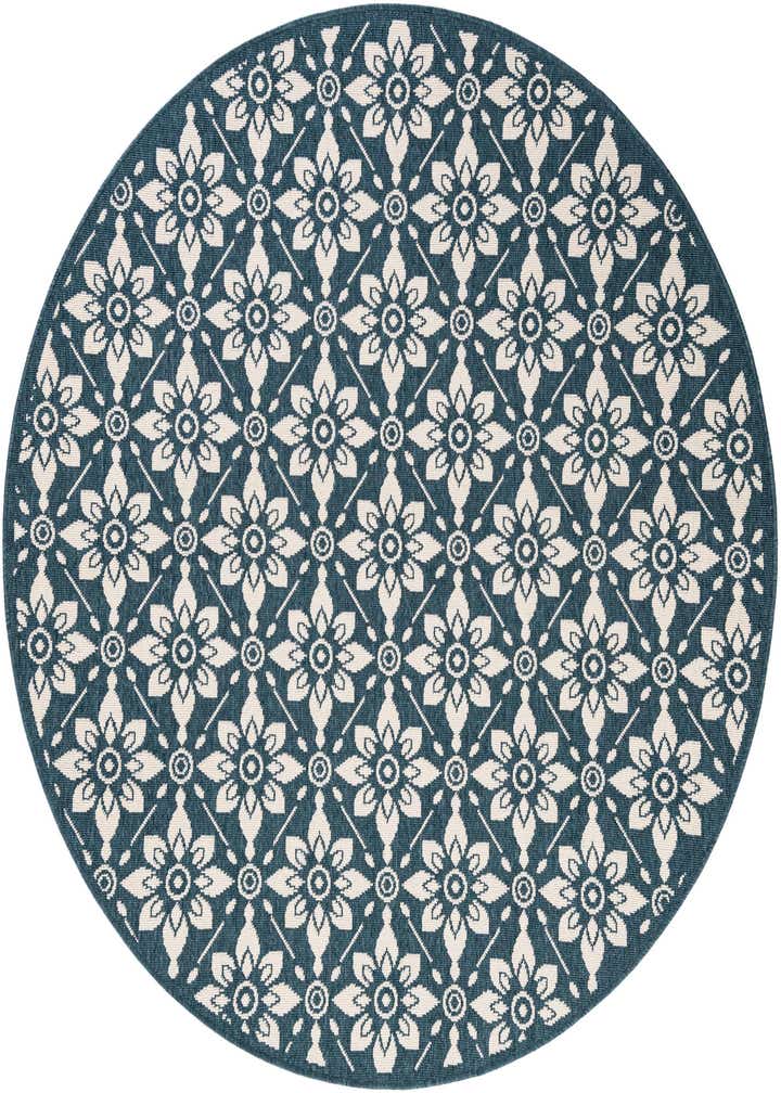 6' x 6' Easy-Clean Trellis Indoor / Outdoor Round Rug