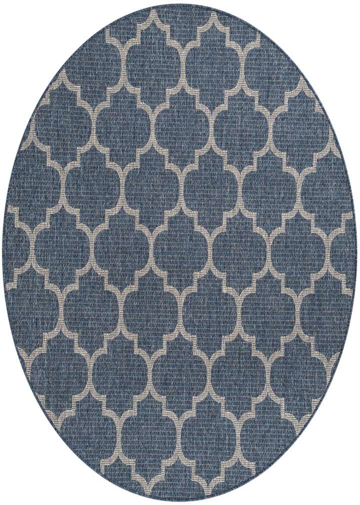 6' x 6' Easy-Clean Trellis Indoor / Outdoor Round Rug