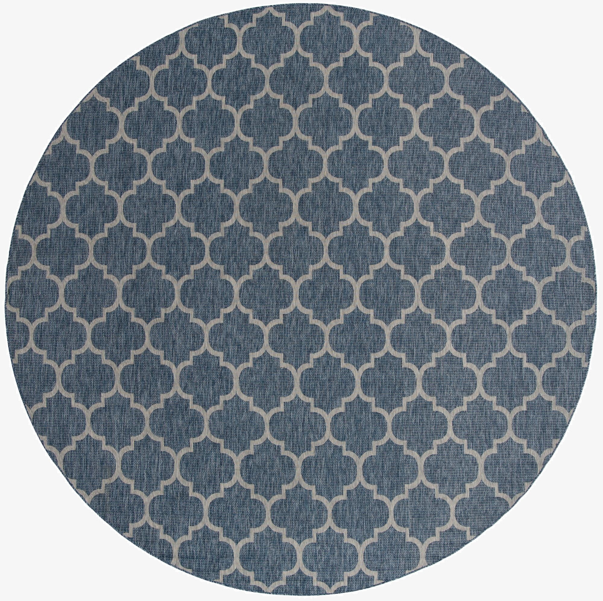 Primary image 13' x 13'  Washable Trellis Indoor / Outdoor Round Rug