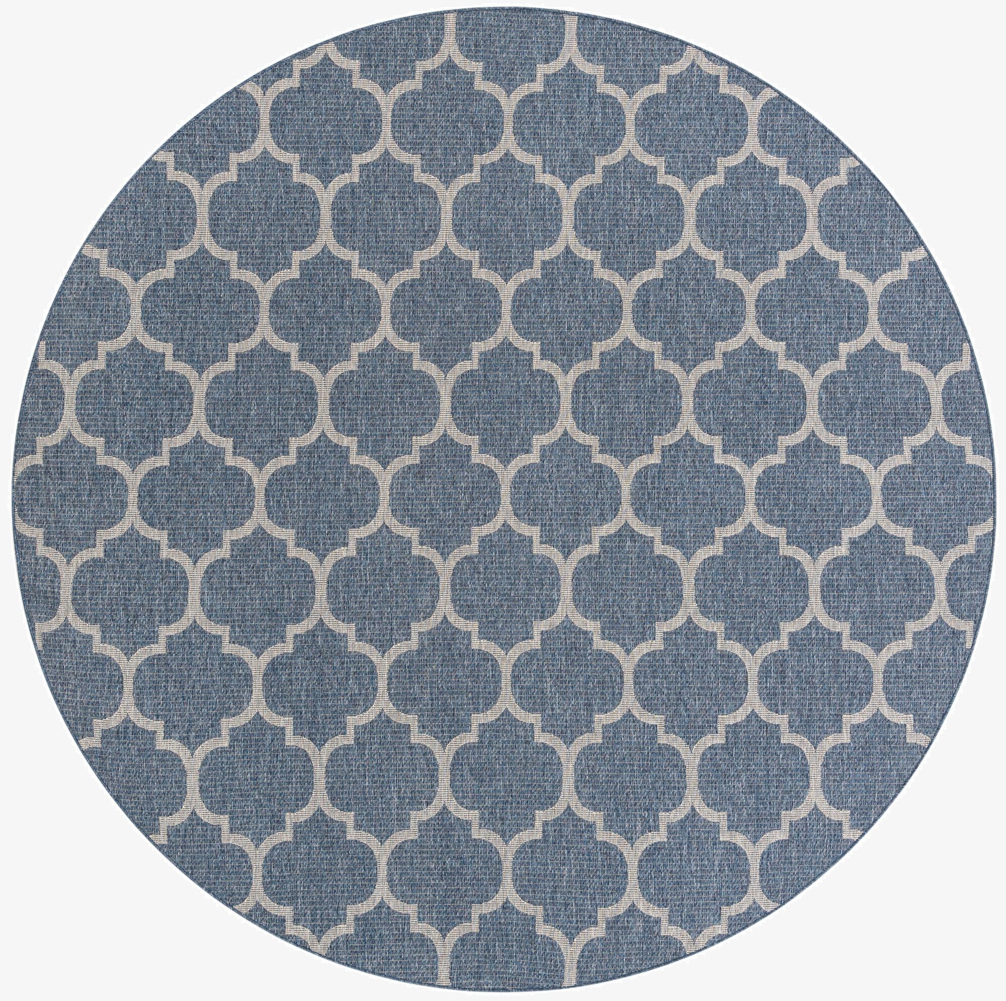 10' x 10'  Washable Trellis Indoor / Outdoor Round Rug