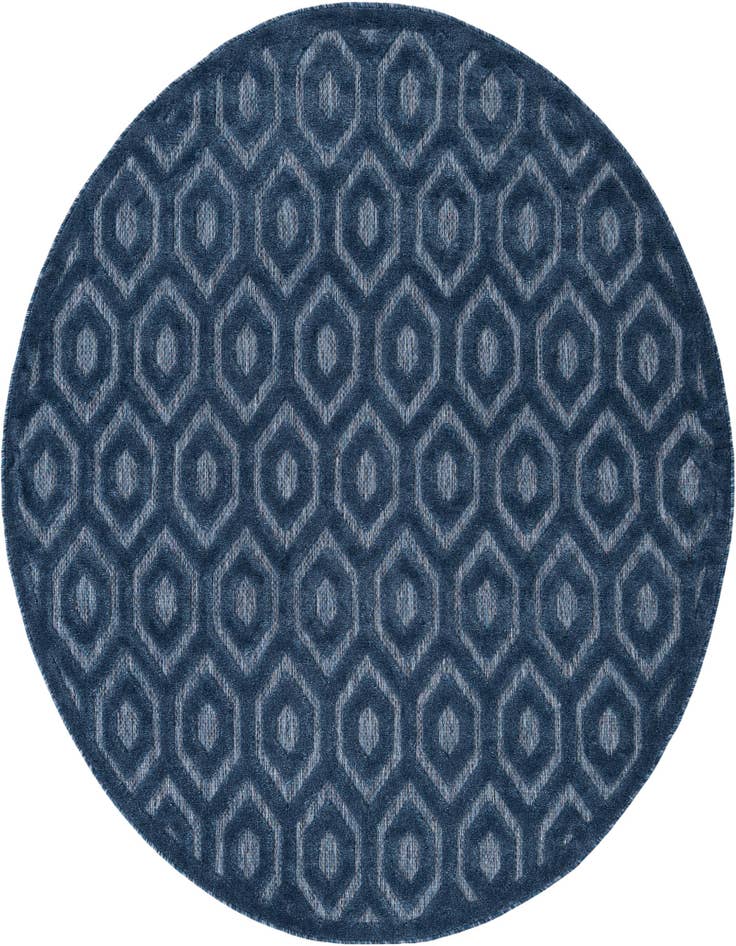 Detail image of 7' x 7' Easy-Clean Trellis Textured Indoor / Outdoor Round Rug