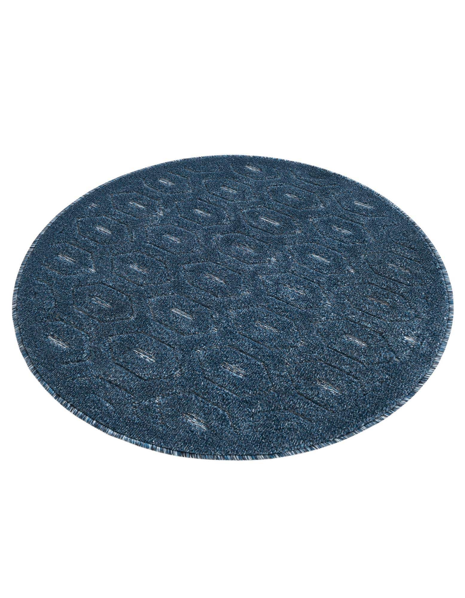 Detail image of 3' x 3' Trellis Textured Indoor / Outdoor Round Rug