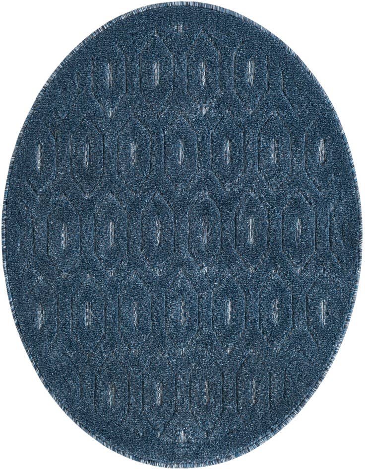 Detail image of 3' x 3' Easy-Clean Trellis Textured Indoor / Outdoor Round Rug