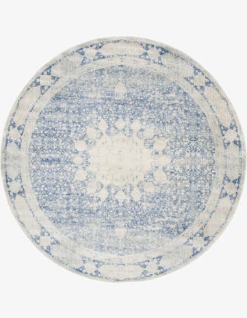 Navy Blue Oxfordshire Round Rug