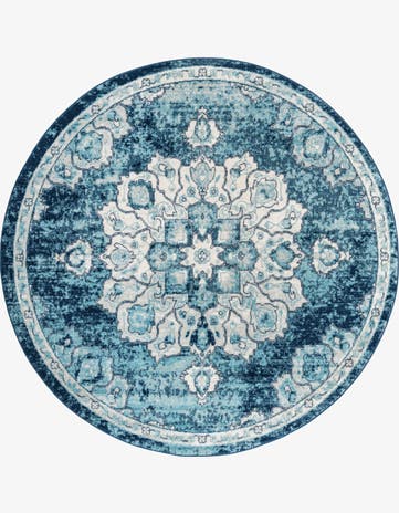 Navy Blue Parker Round Rug