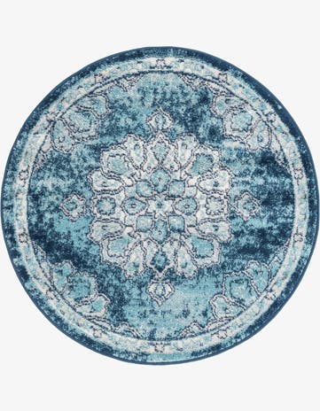 Navy Blue Parker Round Rug