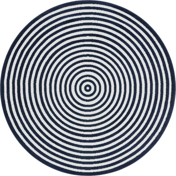 Detail image of 8' x 8' Easy-Clean Sabrina Soto Prescott Indoor / Outdoor Round Rug